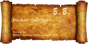 Becker Bíbor névjegykártya